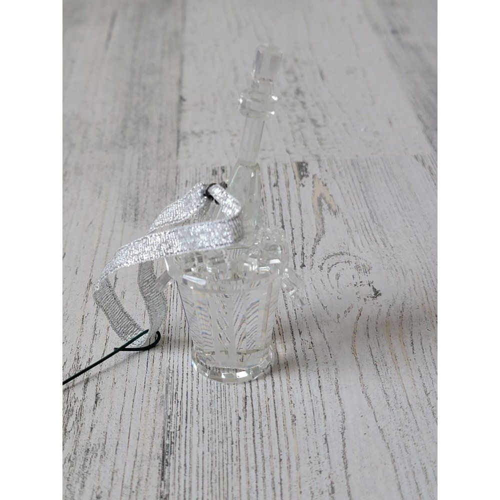 Champagne glass bucket 2001 ornament Xmas decor